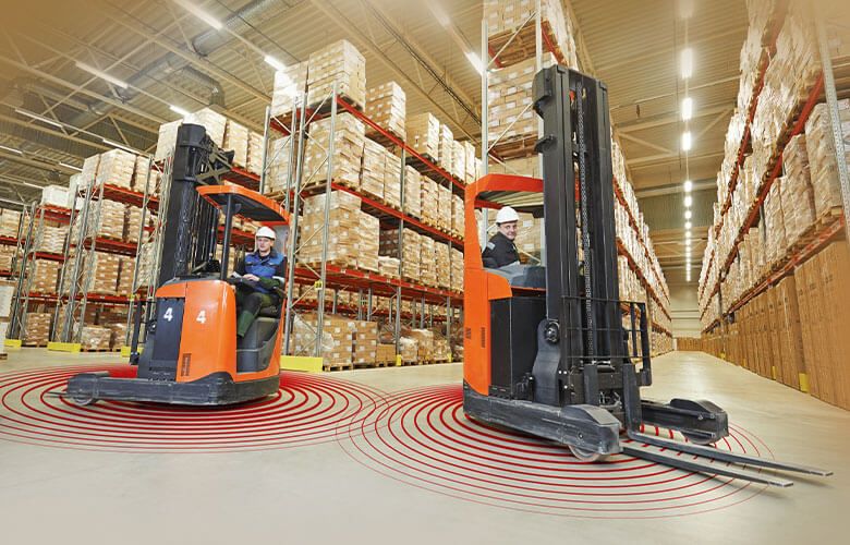 forklift collision warning - long range RFID