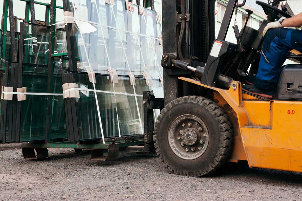 Forklift close-up