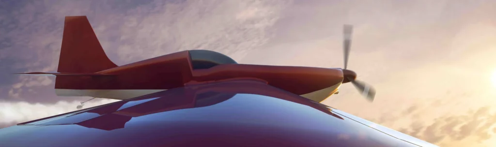 RTLS Asset Tracking for a Leading Aerospace and Defense Company in Europe 1 Red aircraft on a runway representing the aerospace and defense facility where Litum deployed RTLS asset tracking