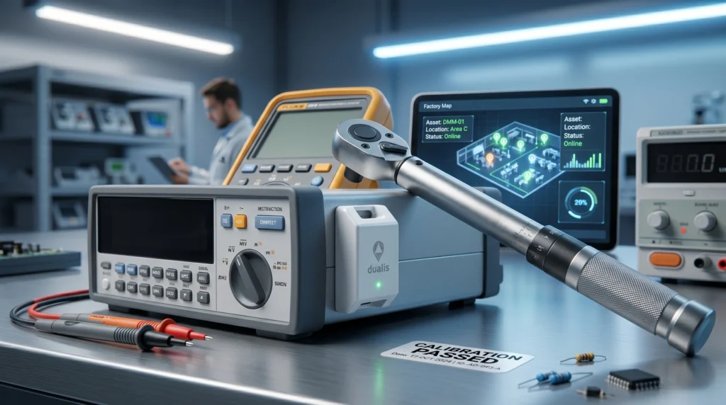 7 Asset Tracking Use Cases Where Dualis Tag Can Deliver Real Value 6 Test and calibration equipment in an engineering lab representing equipment tracking for inspection devices with Dualis Tag