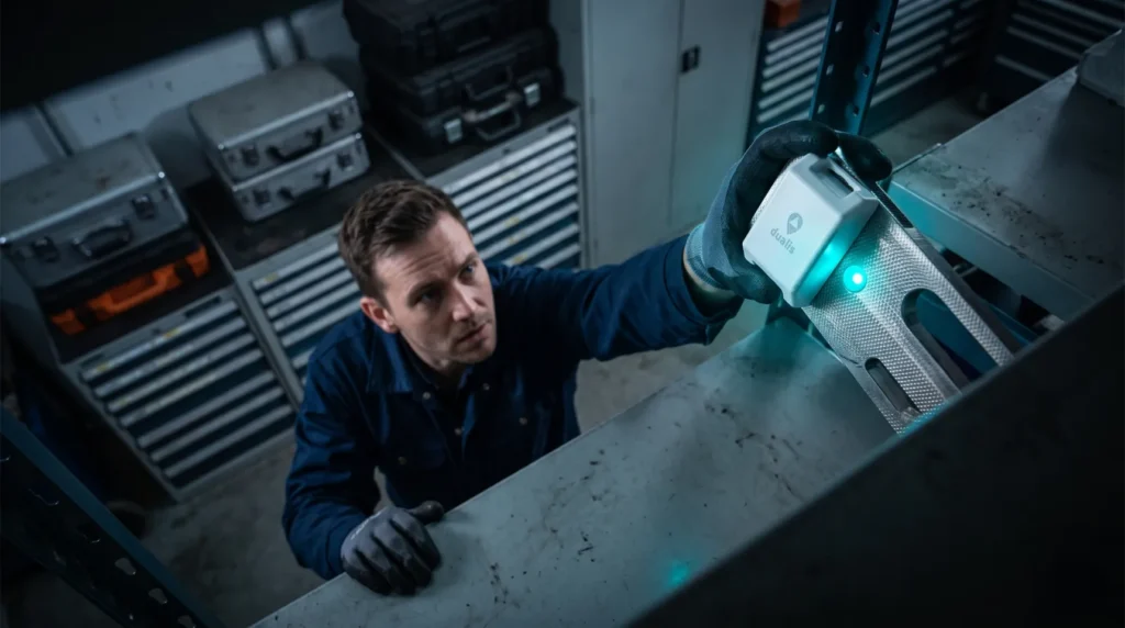 7 Asset Tracking Use Cases Where Dualis Tag Can Deliver Real Value 5 Spare parts and specialty equipment in storage representing small asset tracking for high-value items with Dualis Tag