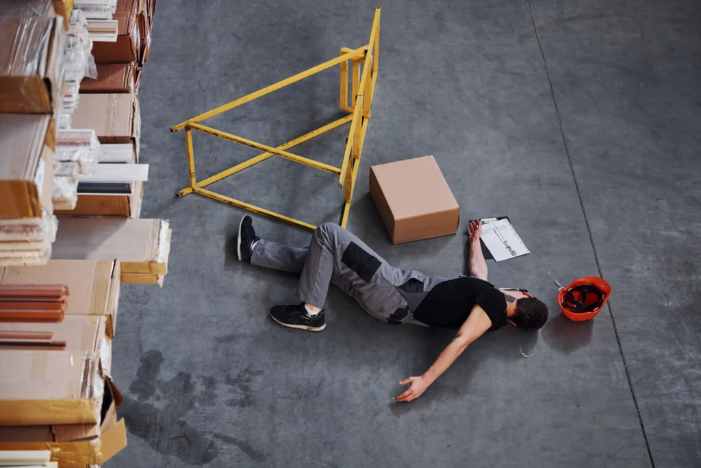 Lone Worker Safety with UWB Tracking: How RTLS Protects High-Risk Workers 3 RTLS platform dashboard showing man-down alert triggered for a lone worker in a restricted industrial zone representing automatic fall detection and emergency response with UWB tracking