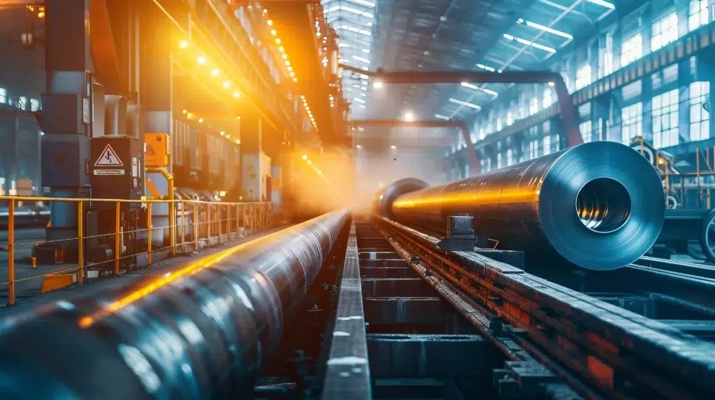 How Real-Time Location Systems (RTLS) Improve Safety in Hazardous Industrial Areas 3 Heavy industrial facility interior with large pipe machinery representing hazardous zones where intrinsically safe RTLS hardware enables real-time asset tracking