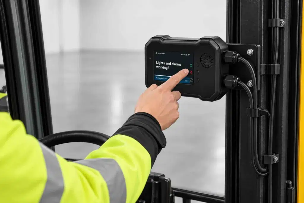 Forklift Safety Systems Differ More Than Their Alerts Suggest 3 PathAware IQ dashboard showing fleet utilization, collision warnings and pedestrian detection data